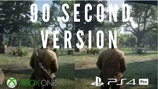 [4k] Red Dead Redemption 2 Xbox One X vs PS4 Pro Graphics Comparison in 90 SECONDS!