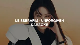 LE SSERAFIM (르세라핌) - 'UNFORGIVEN' KARAOKE with Easy Lyrics