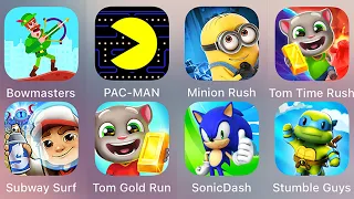 Sonic Dash,Subway Surf,Tom Time Rush,Bowmasters,PAC MAN,Supreme Duelist,Stumble Guys,Tom Gold Run