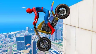 GTA 5 Spiderman Epic Jumps #32 ( Spider-Man Stunts & Fails )