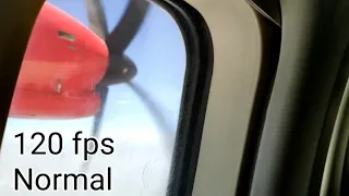 Airplane propeller at varying camera frame rates