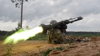 Slow Mo Javelin Missile Launch