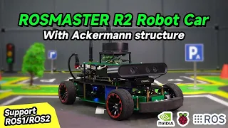 ROSMASTER R2 ROS2 Robot with Ackermann structure for Jetson NANO 4GB/Orin NANO/Orin NX/RPi 4B