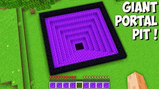 This is THE DEEPEST PORTAL PIT in MInecraft! I found THE BIGGEST NETHER PORTAL TUNNEL!