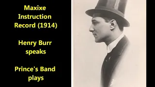 Henry Burr speaks "Maxixe Instruction Record" Prince's Band (1914) Columbia demonstration