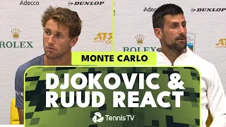 Casper Ruud & Novak Djokovic React To Stunning Match! | Monte-Carlo 2024