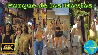 BEAUTIFUL WOMEN of the Santa Marta, Colombia Night life! "Parque de los Novios" | Travel Video 2023