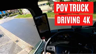 4K New Mercedes Actros - POV Truck Driving - Hazerswoude-Dorp 🇳🇱 Cockpit View