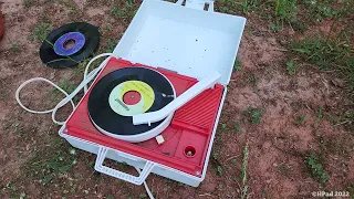 Vintage Sears Record Player Destruction