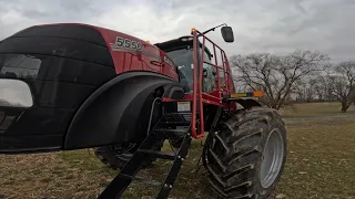 I got to ride in a Case IH Trident 5550