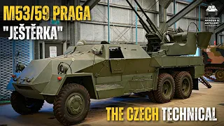 The Czech M53/59 Praga - The Anti-Aircraft Twin Autocannon "Lizard"