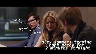 alex summers teasing hank mccoy for 2 minutes straight (ft.lucas till, nicholas hoult)