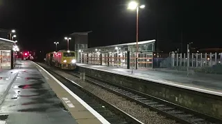 NetworkRail MPV Night Time Sandite Train Through Birmingham Snow Hill Station.