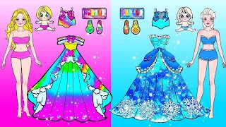 Rich And Poor Decorate New Room Handmade  | DIY Paper Dolls Crafts & Cartoon