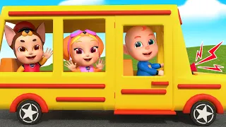 The Wheels Bus With Friend - Wheels On The Bus + Baby Shark | More Nursery Rhymes & Rosoo Songs