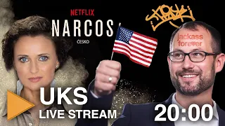 Farského stáž, vykradené hodinářství Hublot, Adamcová a syn Escobara, Jackass a další | UKS Live