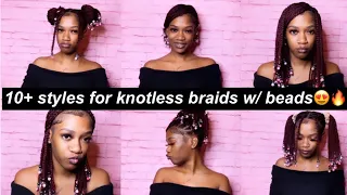 How to | Style Short Knotless w/ Beads 💕