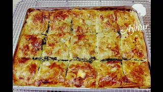 Einfachste und schnellste Börek Rezept IIspanakli kolay tepsi böregi Baklavalik yufkayla