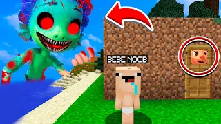 BEBE NOOB VS CREEPYPASTA LUCA LA PELICULA MINECRAFT TROLL + ROLEPLAY