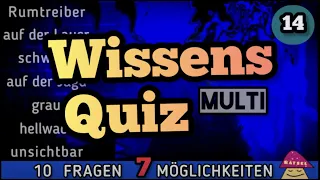 Wissensquiz Multi 14 Allgemeinwissen mit wissenswerten Quiz-Fragen Multiple Choice - Deutsch