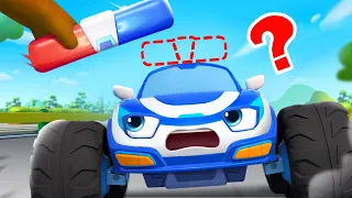 🚨Police Car's Siren is Missing | Police Car Song | Monster Truck | Kids Songs | BabyBus