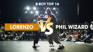 Lorenzo vs Phil Wizard [1v1 b-boy top 16] // stance // Undisputed x UK B-Boy Champs 2022