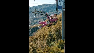 SKYPARK BUNGY 207 m !! Прокатились в Скайпарке ТРИ РАЗА ПОДРЯД!