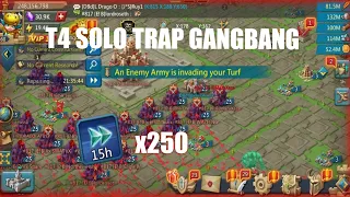 LORDS MOBILE - F2P SOLO TRAP KVK ACTION || T4 SOLO TRAP GEM RANSOM