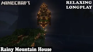Minecraft Relaxing Longplay - Rainy - Cozy Mountain House (No Commentary) 1.19