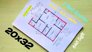 20x32 house plan with pooja room|20*32 building plan|2bhk house plan|20x32 makan ka naksha