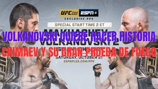 UFC 294: Makhachev vs. Volkanovski 2. Volkanovski por la Gloria. Chimaev y su gran prueba de fuego.