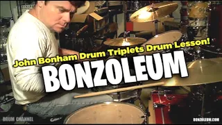 JOHN BONHAM DRUM TRIPLETS  Drum Lesson