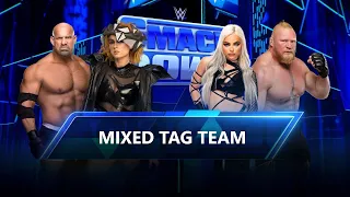 MIXED TAG TEAM | BROCK LESNAR + LIV MORGON vs GOLDBERG + BECKY LYNCH | WWE