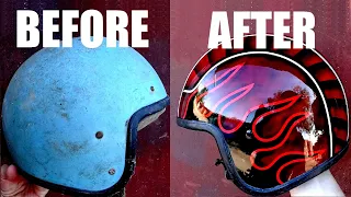 How to custom paint a motorcycle helmet tutorial