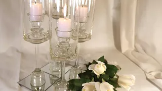 Glass Candelabra Wedding Centerpiece DIY