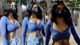 Rakul Preet Breathtaking Looks in Blue Dress Spotted At Airport | #STARBEING