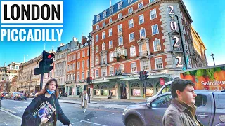 Central London Walk, Piccadilly Walk Through, Hyde Park Corner to Piccadilly Circus. 4K HDR