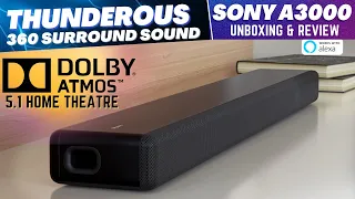 Sony HT-A3000 Dolby Atmos Soundbar | Unboxing & Review| Sound Test | Best Dolby Atmos Soundbar 2023
