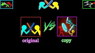 supreme duelist stickman 🇷🇺 original vs copy 🇳🇿 🇻🇳 #stickman #gaming #animation #shorts