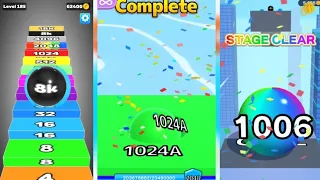 Number Ball 3D Merge Games vs Ball Run 2048 vs Calculate Balls gameplay walkthrough