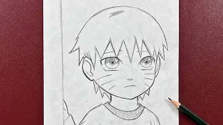 How to draw kid Naruto step-by-step | anime drawing tutorial