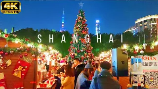 上海圣诞节德国市集之夜|4K Shanghai Christmas German Market Night|浓浓德国风情的外滩源夜市|The Bund Origin Walk Tour 2020