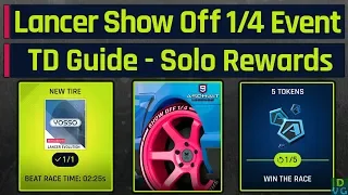 Asphalt 9 - Lancer Show Off 1/4 Event | Touchdrive Guide - Win all Solo Rewards