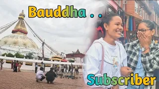 Boudhanath Stupa Kathmandu | Bouddha Jada Subscriber Haru Vate - Nomadic Santosh 💝😘