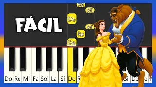 BELLA Y BESTIA SON - TUTORIAL DE PIANO FÁCIL - PIANO FÁCIL CON NOTAS