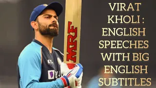 ENGLISH SPEECH |VIRAT KHOLI : RAPID FIRE QUESTIONS ( English Subtitles) #viratkohli #speech #viral