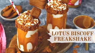 Lotus Biscoff Freakshake | Quick & Easy Cookie Milkshake Recipe