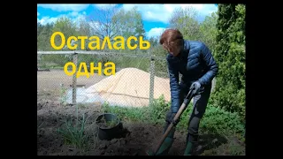 Сажаю огород. Одна на хозяйстве.