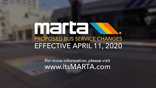 MARTA Proposed Bus Service Changes for April 11, 2020