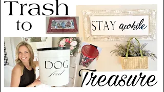 Trash to Treasure / DIY Spring Decor / Farmhouse Decor / Thrift Flips / Farmhouse entryway Decor